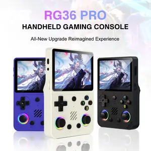 Rg36pro Open Source Dual System Handheld Game Console, 3.5 Inch HD Screen, Capacitive Joystick, Portable Retro Gaming, Ideal for Gamers