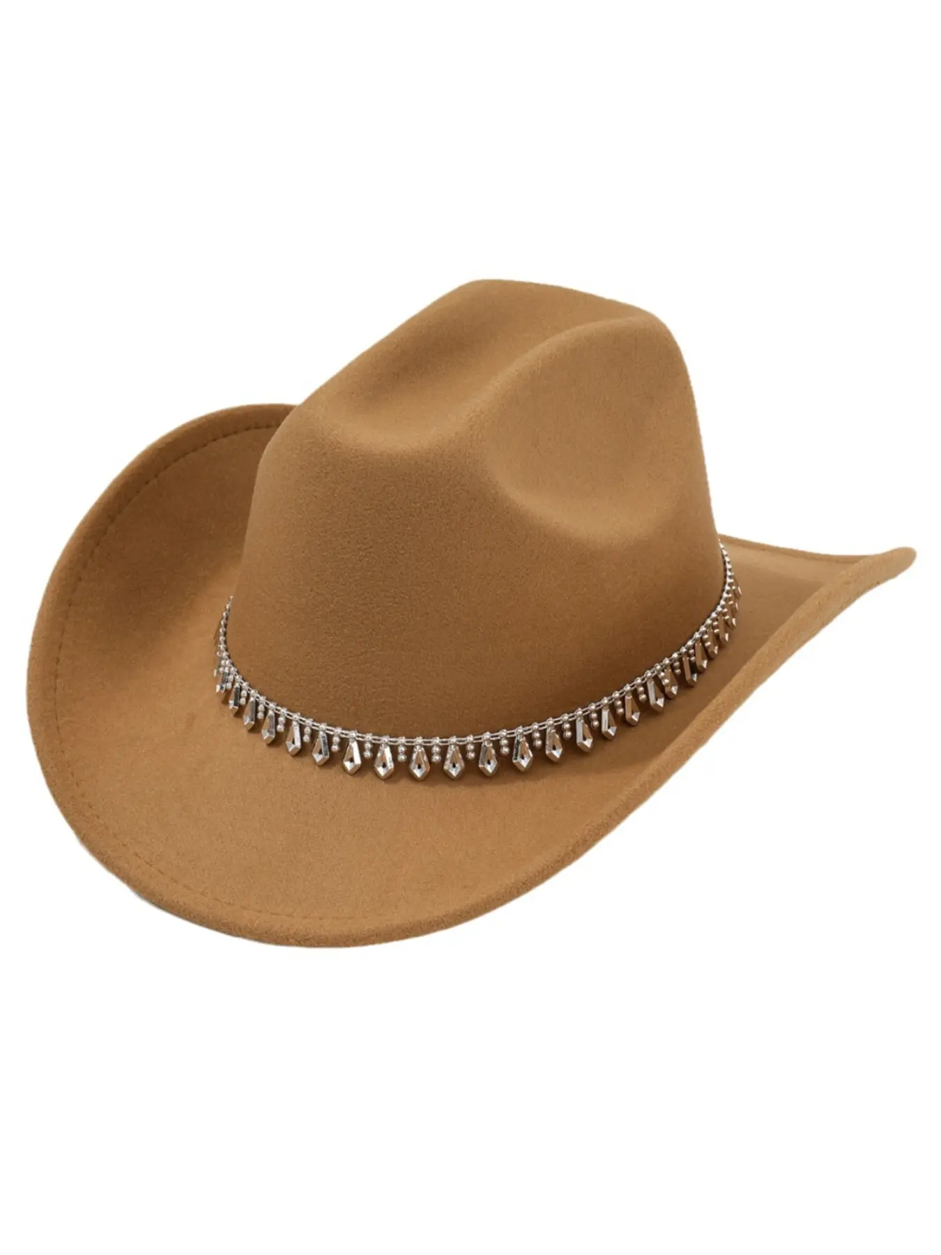 Men's and women's western cowboy hats, rhombus swords, rhinestones, accessories, hats, top hats, foreign trade engagement hats, Casual Hat