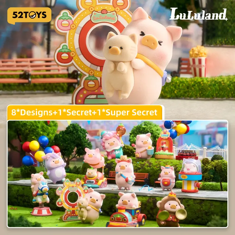 52TOYS LuLu the Piggy - LuLuLand Series Kawaii Creative Gift Room Decor Desktop Decoration Gift for Birthday Party Decorative