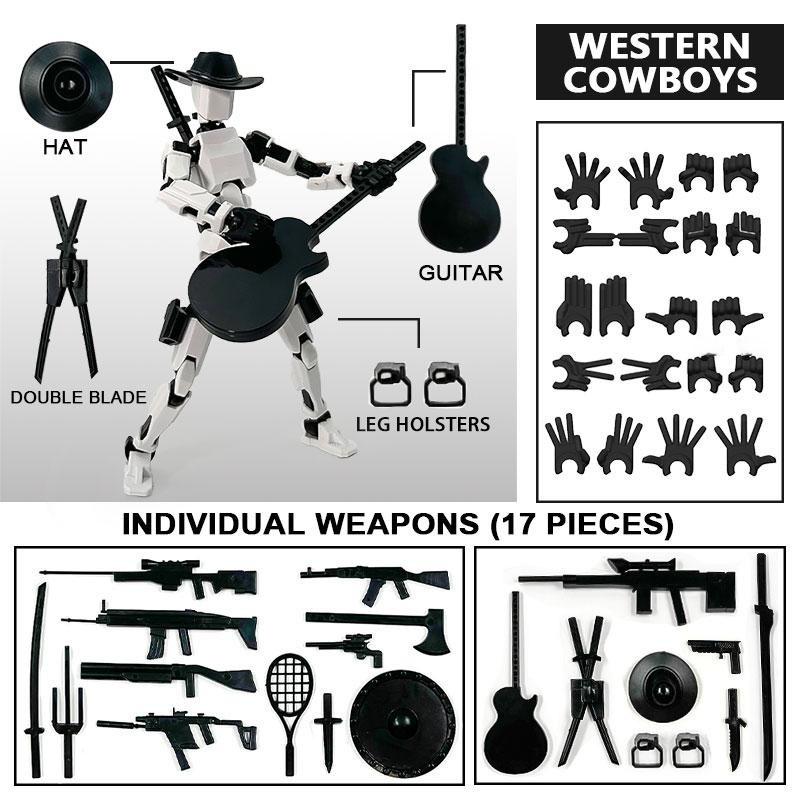 T13 Action Figure, Multi-Jointed Flexible Toy, Lucky Number 13 Doll, Desktop Decoration Gift for Game Enthusiasts, Durable Abs Material