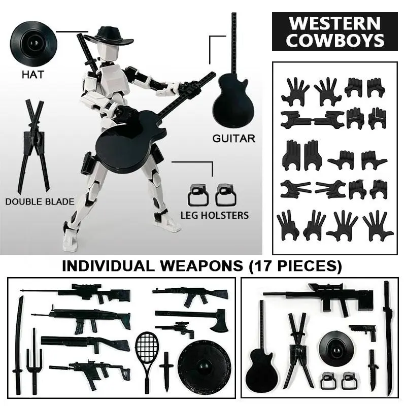 T13 Action Figure, Multi-Jointed Flexible Toy, Lucky Number 13 Doll, Desktop Decoration Gift for Game Enthusiasts, Durable Abs Material