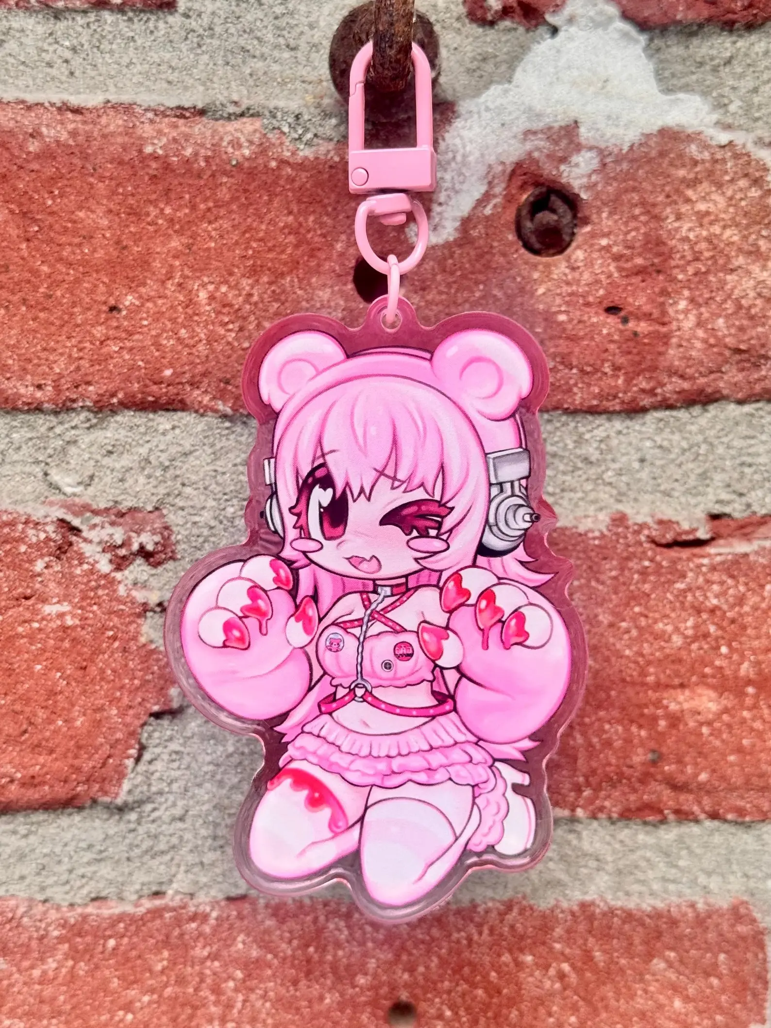Super Sonico Gloomybear Acrylic Keychains , Perfect Gift for Fans & Collectors