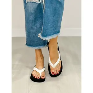 Corkys Summer Plans Flip Flops in WHITE