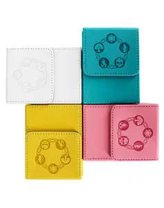 Card Deck Box for MTG Cards with 2 Dividers, Card Storage Box Fits 100+ Single Sleeved Cards, PU Leather Strong Magnet Card Deck Case Holder for Magic Commander TCG CCG(White)