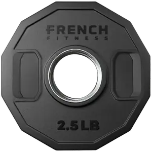 French Fitness Urethane Olympic Weight Plate V2 2.5 lbs Black (New)