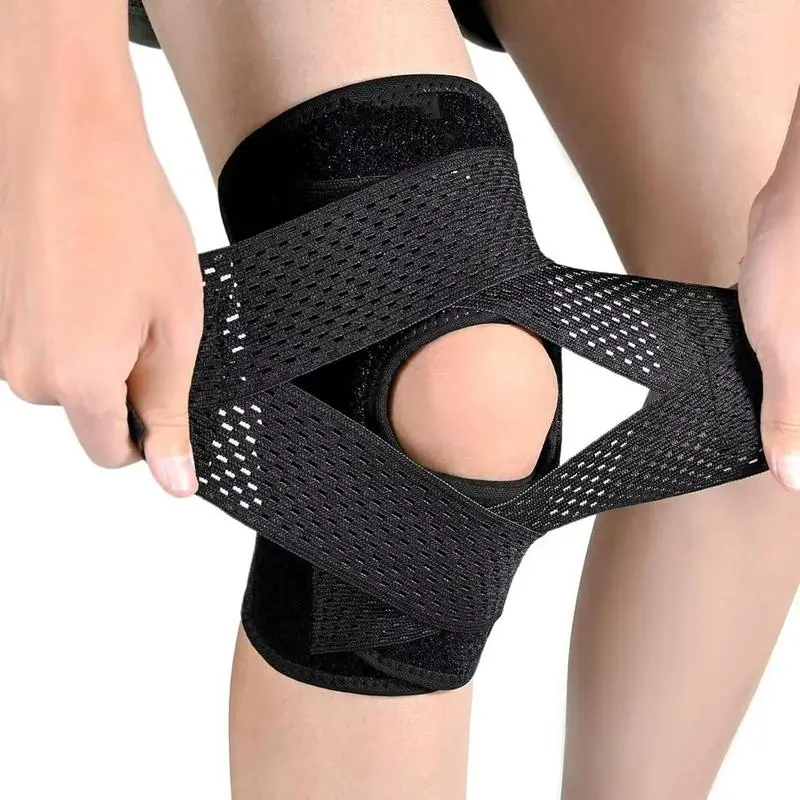 Plus Size Knee Brace - Breathable Compression Knee Sleeves with Air Mesh, Side Stabilizers, Adjustable Velcro for Custom Fit, Arthritis Relief, Sports, Meniscus Tear (Ideal for Anyone Needing Pain Relief and Support)