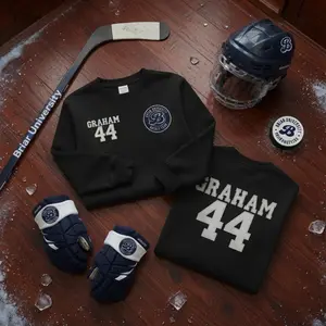 Briar University Hawks Hockey Embroidered Sweatshirt, Book Inspired Fan Apparel