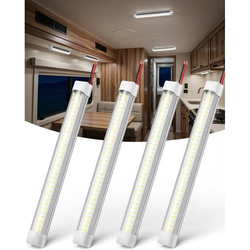 12v LED Interior Light,Super Bright 12v LED Interior Light, Interior Light Bar for RV Caravan Motorhome Enclosed Cargo Trailer Camper Truck Lorry Van Boat Car