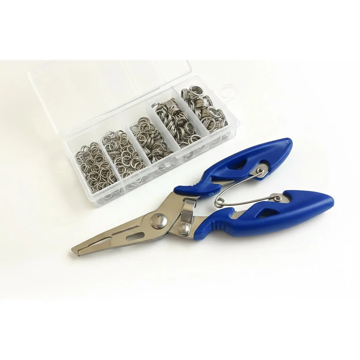 Nova Stainless Steel Split Rings - Corrosion-Proof Heavy-Duty Lure Connectors with Pliers (100/200pcs) for Saltwater Setup, Freshwater Use, Lure Building, Saltwater Fishing Setup, Fishing Lure Building