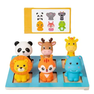 Early Childhood Education Animal Playland: Take Turns and Swap Places. Includes 6 animal pieces and 24 cards. A stack-and-match educational board game for preschoolers, perfect for parent-child interaction, Interactive Learning, Educational game