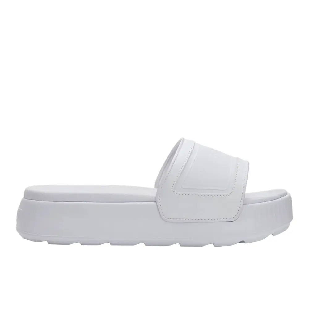 PUMA Womens Karmen Platform Slide Casual Sandals Casual Low Heel 1-2" - White