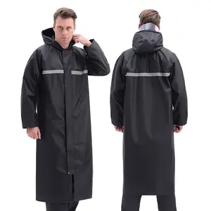 Outdoor thickened one-piece raincoat, full-body rain protection, long reflective waterproof emergency raincoat