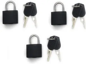 3 Pcs Luggage Locks with Keys Small Padlock Black Mini Locks Tiny Metal Padlocks for Travel Backpack School Gym Classroom Locker toolboxes Matching Game