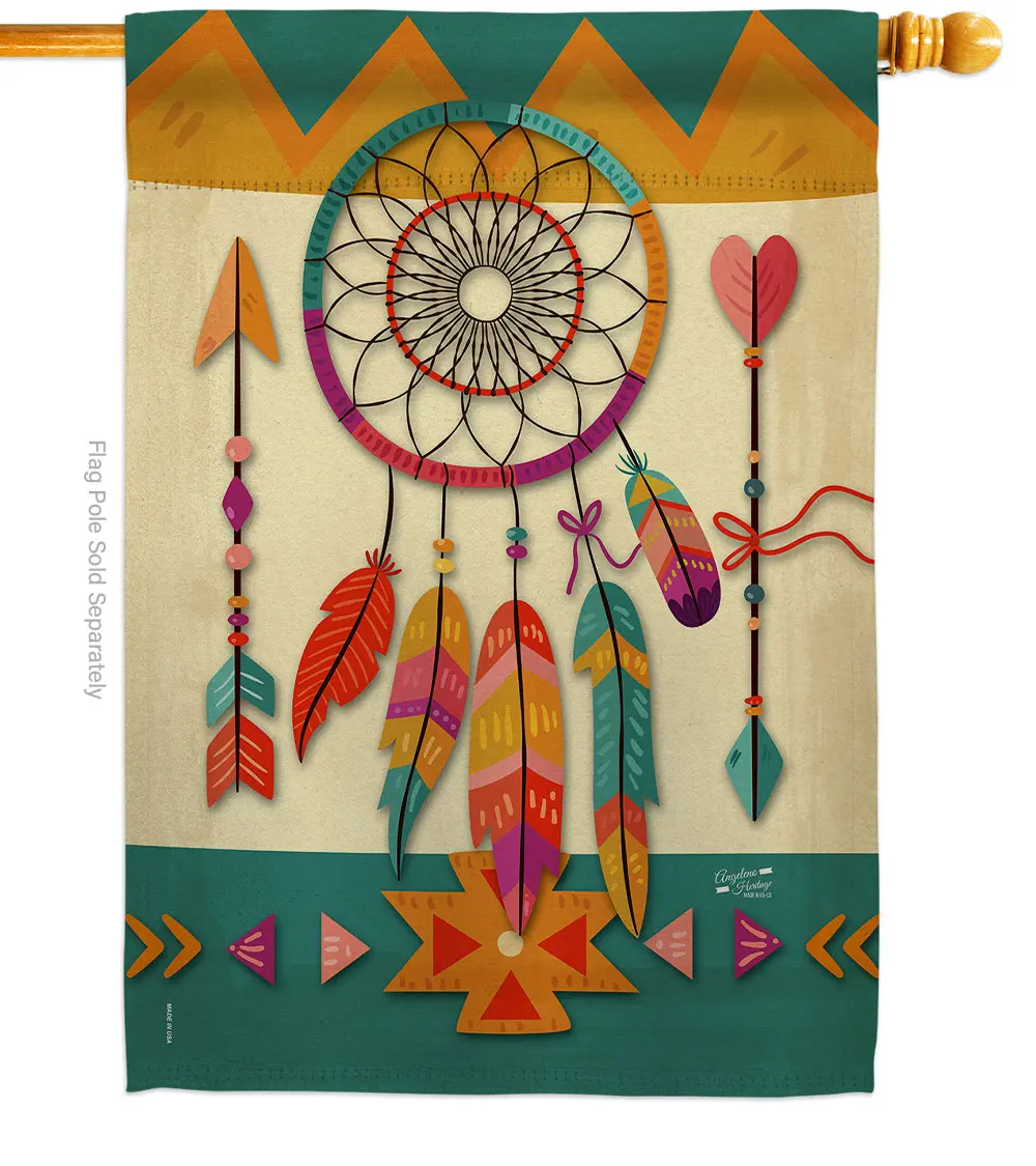 Tribal Dreamcatcher Country Living Southwest 28 x 40 in. Double-Sided Decorative Vertical House Flags for Decoration Banner Garden Yard Gift
