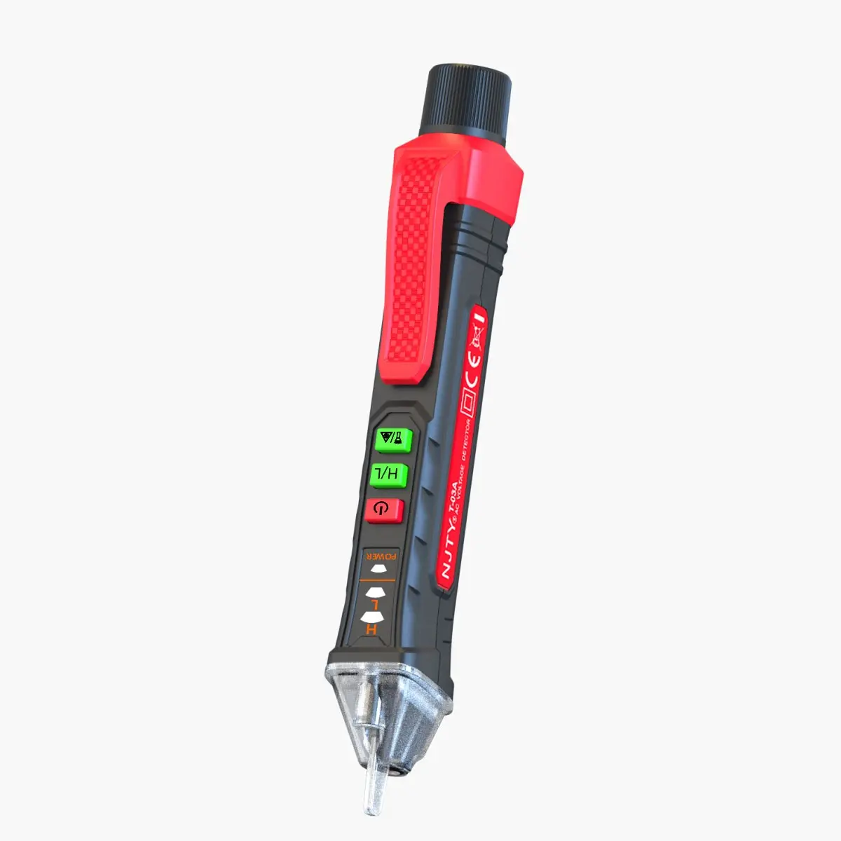 NJTY Non-Contact Voltage Tester, 12–100 V Electrical Test Pen, Battery-Required Circuit Breaker Finder, Professional Measuring Tool for Electricians