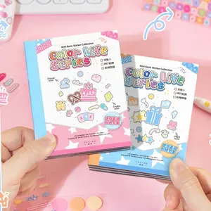 32pcs Colorful Pet Mini Sticker Book, Creative Hand Account Scrapbook Decorative Material, DIY Diary Notebook, Phone Case, Tablet, Cup Decoration