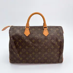 Pre-owned Louis Vuitton Canvas Tote Bags Brown Monogram Speedy 35 bag