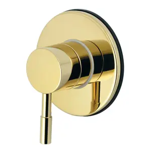 212 MAIN Solid Brass Traditional Single-Handle 3-Way Diverter Valve with Trim Kit, Polished Brass Finish, Easy Install, 3-Way Flow, Traditional Design, Three-Way Flow