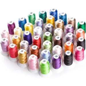 40 Colors 40 Weight Polyester Embroidery Machine Thread Kit 550Y(500M) Compatible with Most Common Embroidery and Sewing Machines