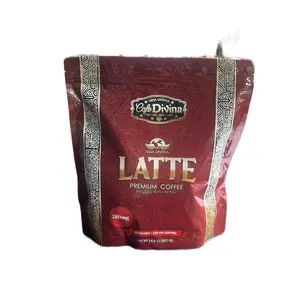 Latte Premium Coffee Infused with Ganoderma Lucidum (Reishi Mushroom) - Creamy Flavor, 20 Servings, Non-Dairy Creamer, Lactose Free - Drinks Beverage reishi beverage