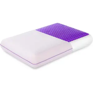 Cooling Gel Memory  Pillow - Reversible Cooling Cover,  Support for Side,  and  Sleepers, Removable & Machine Washable, -Season Comfort, Standard Size, Purple