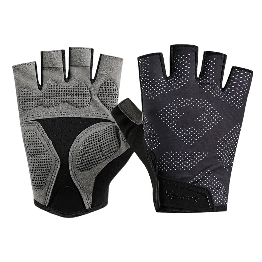 Breathable Half-Finger Sports Gloves, Non-Slip Shock Absorbing Padded Palm, Lightweight Workout Gloves for Gym, Cycling and Outdoor Training