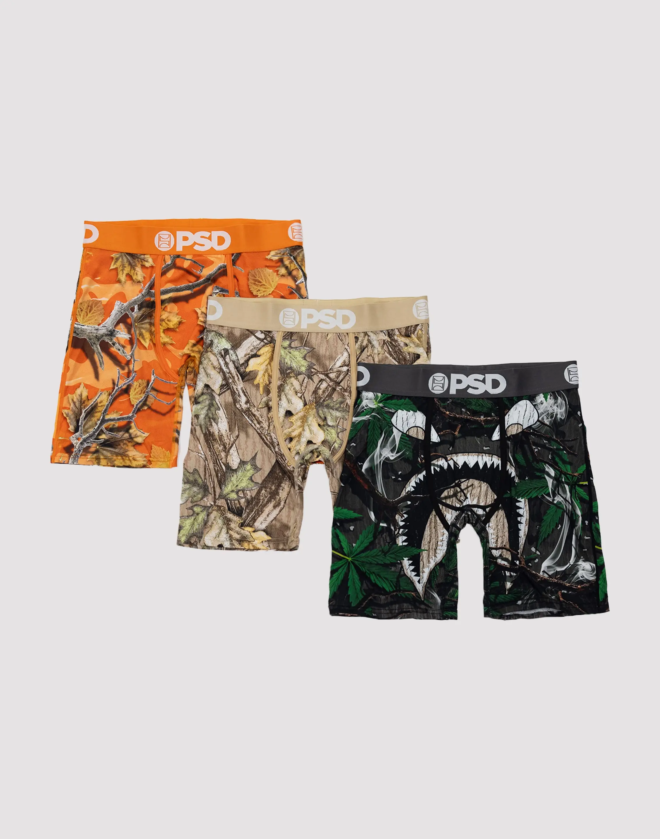 Mens Psd Underwear Warface Camo Boxer Briefs 3-Pack