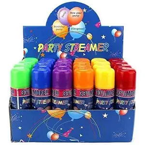24 pack of party string streamers cans fun crazy party supply for celebrations