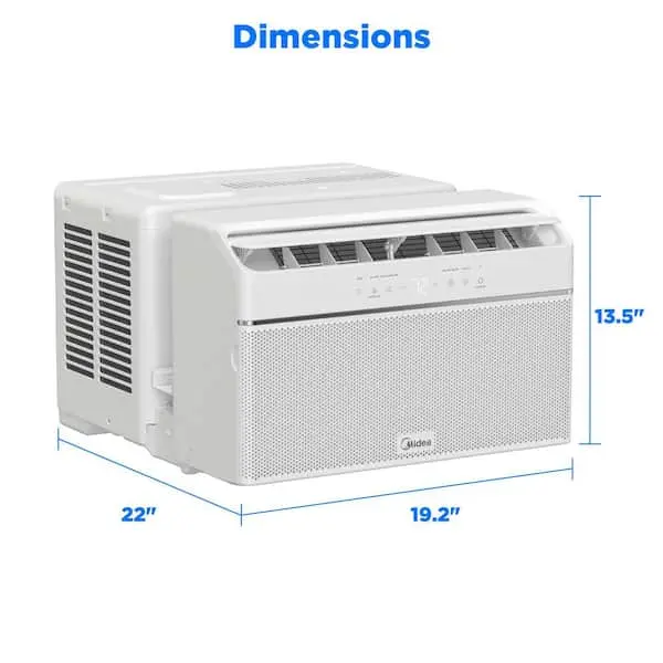 Midea Like New 8,000 BTU U-Shaped WiFi Smart App Window Type Aircon - Quiet Energy-Saving Inverter Cooling System, Easy Install, Cool Dehumidify, Gently Used Tested Working Clean FastShipUSA (Up to 350 Sq Ft)