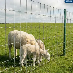 Farm Fence 4x328ft Heavy Galvanized Goat Fence, Deer Fence, Heavy Zinc Coating Hog Wire Fencing for Yard Livestock Animals Protection