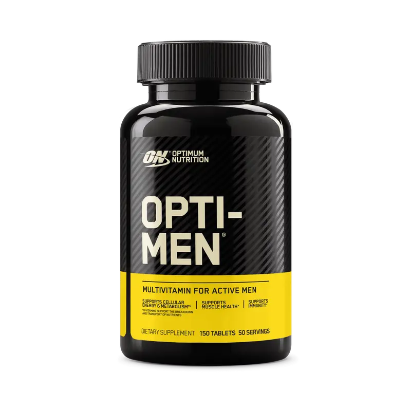 Optimum Nutrition Opti-Men Daily Dietary Supplement Tablets - Advanced Supplements Daily System for Adults, 21 Vitamins+Minerals (C,D,E,B12,Zinc), 275+mg B Complex, 1g Free-Form Amino Acids, 18 Fruit & Vegetable Concentrates, 4.97oz Fitness Support