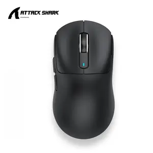 ATTACK SHARK X3 Gamer Mouse, 3 Mode 2.4G Rechargeable Wireless Mouse, Gaming Mouse with 26000DPI PAW3395 TTC 80m Lightweight 49g for Windows MAC