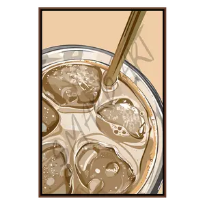 Iced Coffee   Smard Black Wall Art Print/ Canvas for Home /Office Decor - Smard Black Wall Art Print/ Canvas for Home /Office Decor
