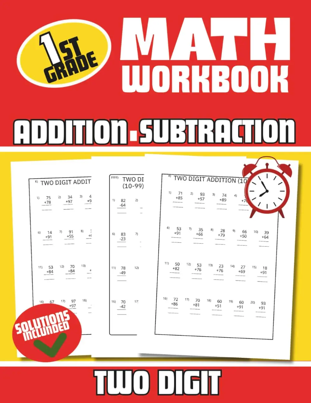 1st Grade Math Workbook Addition and Subtraction for Kids with Solution