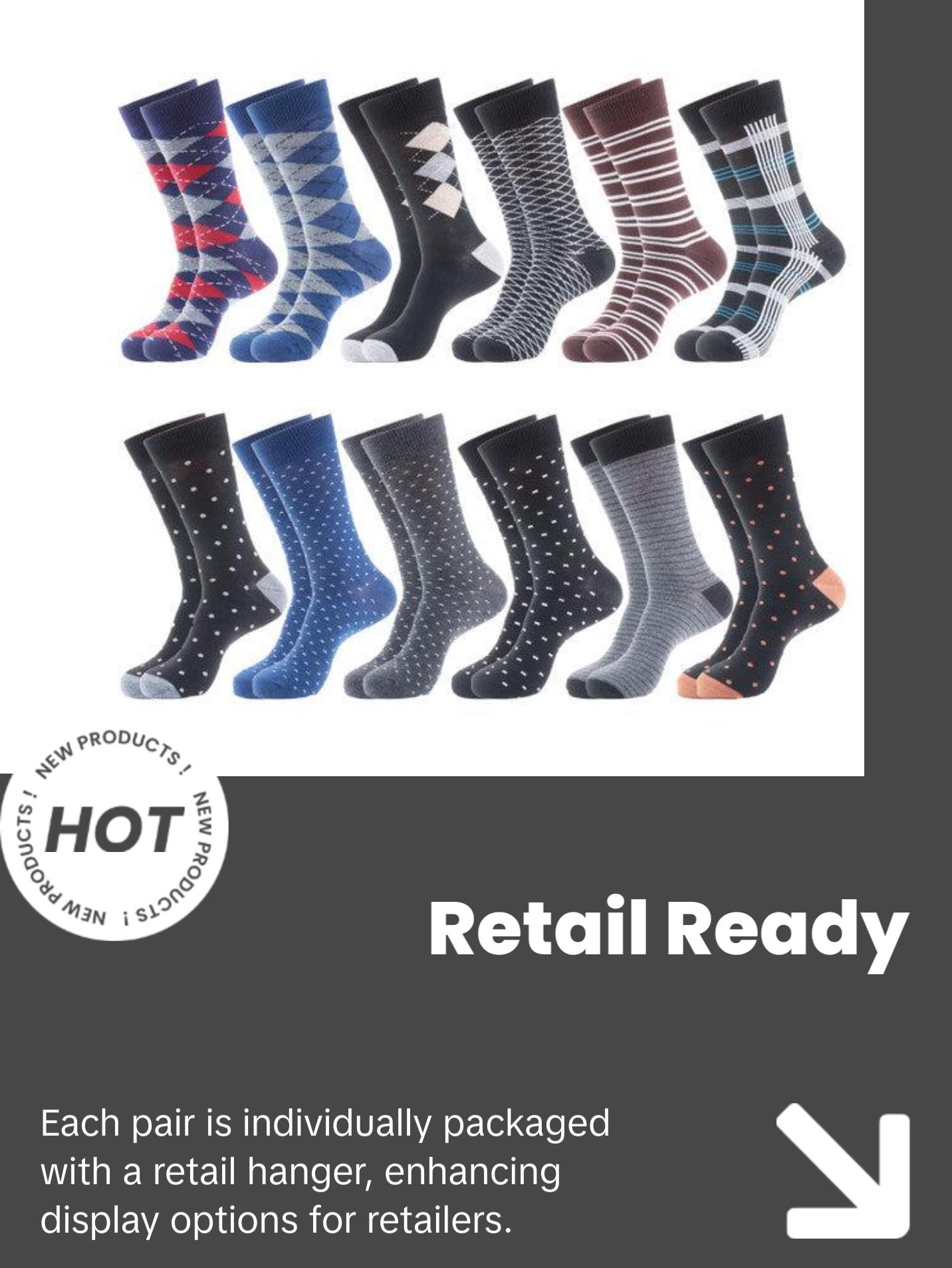 Vincent Di Mani Men’s 12-Pair Assorted Dress Socks – Modern Styles Pack