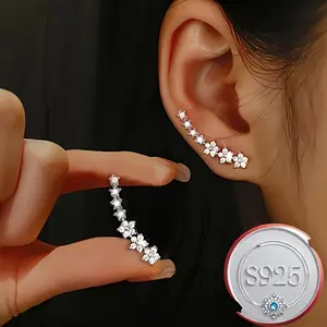 925 Silvery Earrings: Cute And Exquisite, Suitable For Daily Wear And Gift Giving, Applicable For Christmas And All Seasons