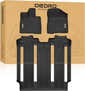 OEDRO Floor Mats Fit for Toyota Sienna 2021-2025 7 Seat, Sienna Car Mats Includes 1st, 2nd and 3rd Row