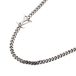 Pre-owned Louis Vuitton Stainless Small Leather Goods LV Yours Steel Necklace