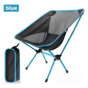Outdoor Portable Moon Chair Camping Folding Backrest Chair Ultra-Light Aluminum Alloy Comfortable Seat Collapsible Folding Chair Reclining Camping Chair