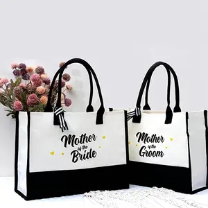 mother of the groom and mother of the bride Canvas Tote Bag Set beach rustic boho Wedding day Engagement Bachelorette hen Party Bach Weekend Girls Trip Bridal shower mom Mother in Law gift present