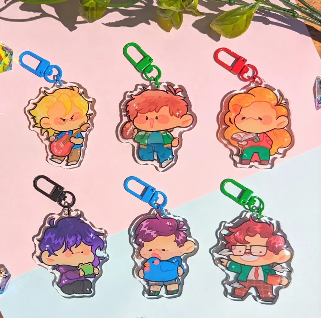 Stardew Valley Inspired Keychain | 2" Keychain ft. Sam, Alex, Elliot, Seb, Shane, & Harvey
