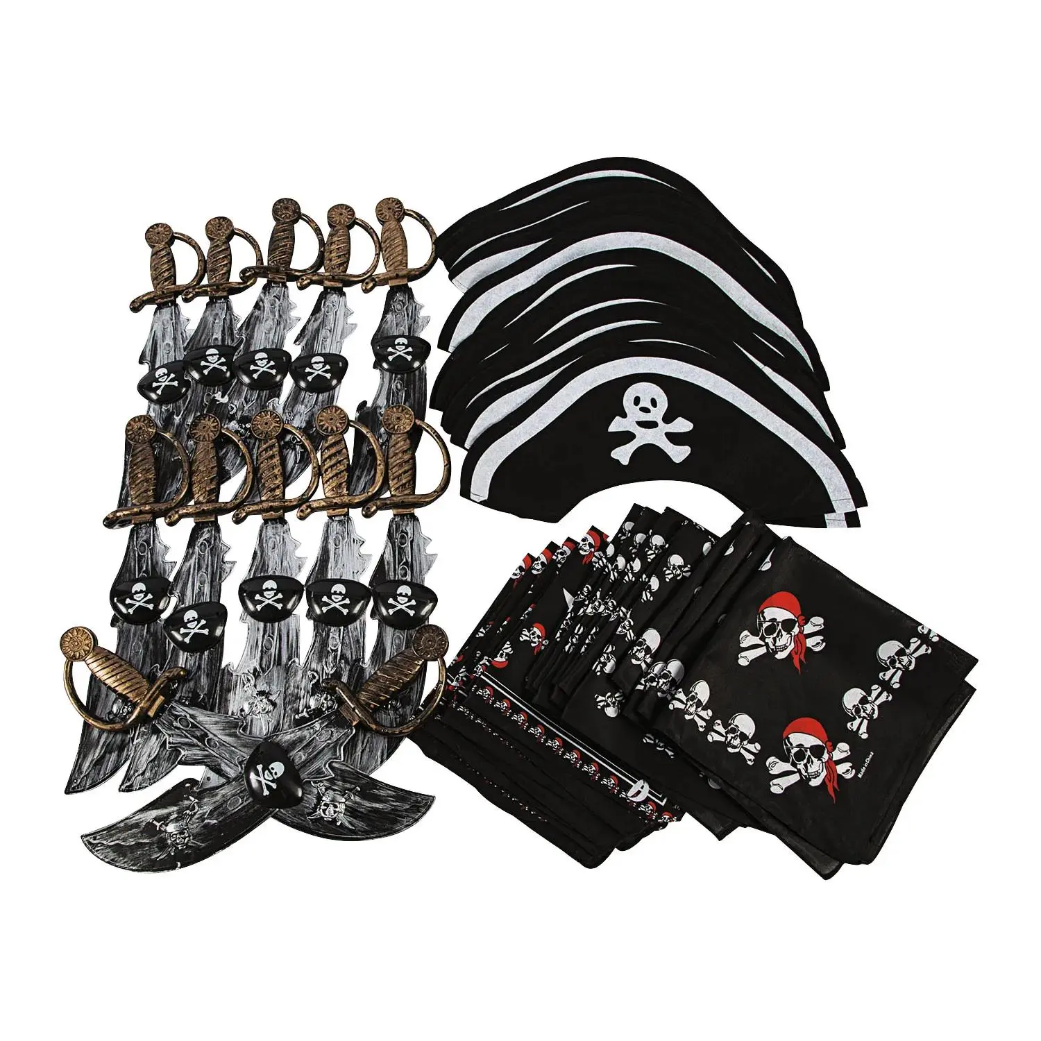 Pirate Dress-Up Accessory Kit for 12 - 36 Pc.