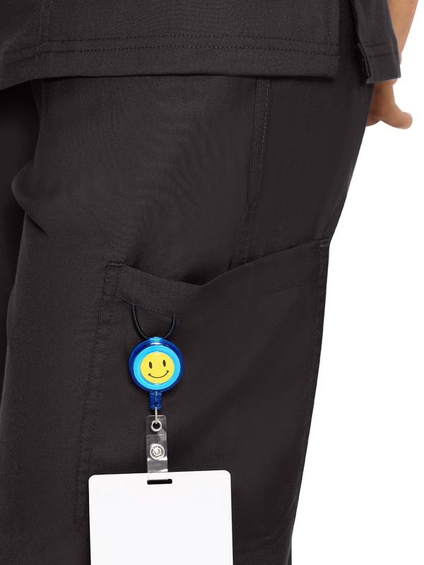 COZYFIT Soft Scrubs for Women - Mock Wrap Top & Straight Leg Pants with 6 Pockets, Back Princess Seams, Soft Fabric