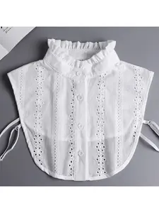 Autumn and winter detachable collar women's jacquard ruffle stand collar inner wear base pleated collar spring sweater shirt decoration simple collar