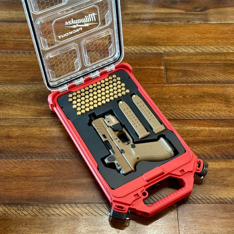 Milwaukee PACKOUT Glock Case Insert | Custom Gun Storage Insert for Milwaukee Packout