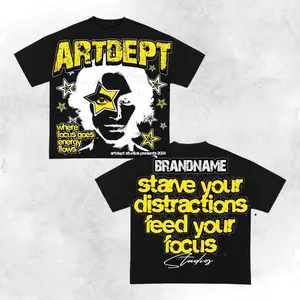 Y2K Graphic "Where Focus Goes Energy Flows" Personalize Printed Tshirt/Sweater Casual Cotton Gift For Christmas