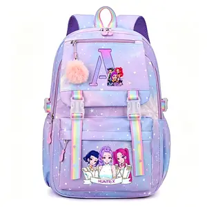2026 New KPOP Witch HunterGroupAnimeCartoon Letter PrintedHigh-LookingBackpack CasualLargeCapacityBackpack