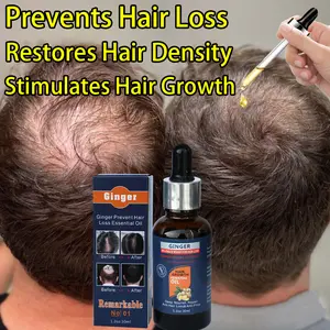 Clinically Proven Ginger Hair Growth Oil – Dermatologist Recommended! Natural Extracts with Caffeine & Rosemary to Repair Follicles, Stop Hair Loss, Boost Regrowth, Deep Nourishment for Men & Women. Visible Thick, Healthy Hair in 7 Days!