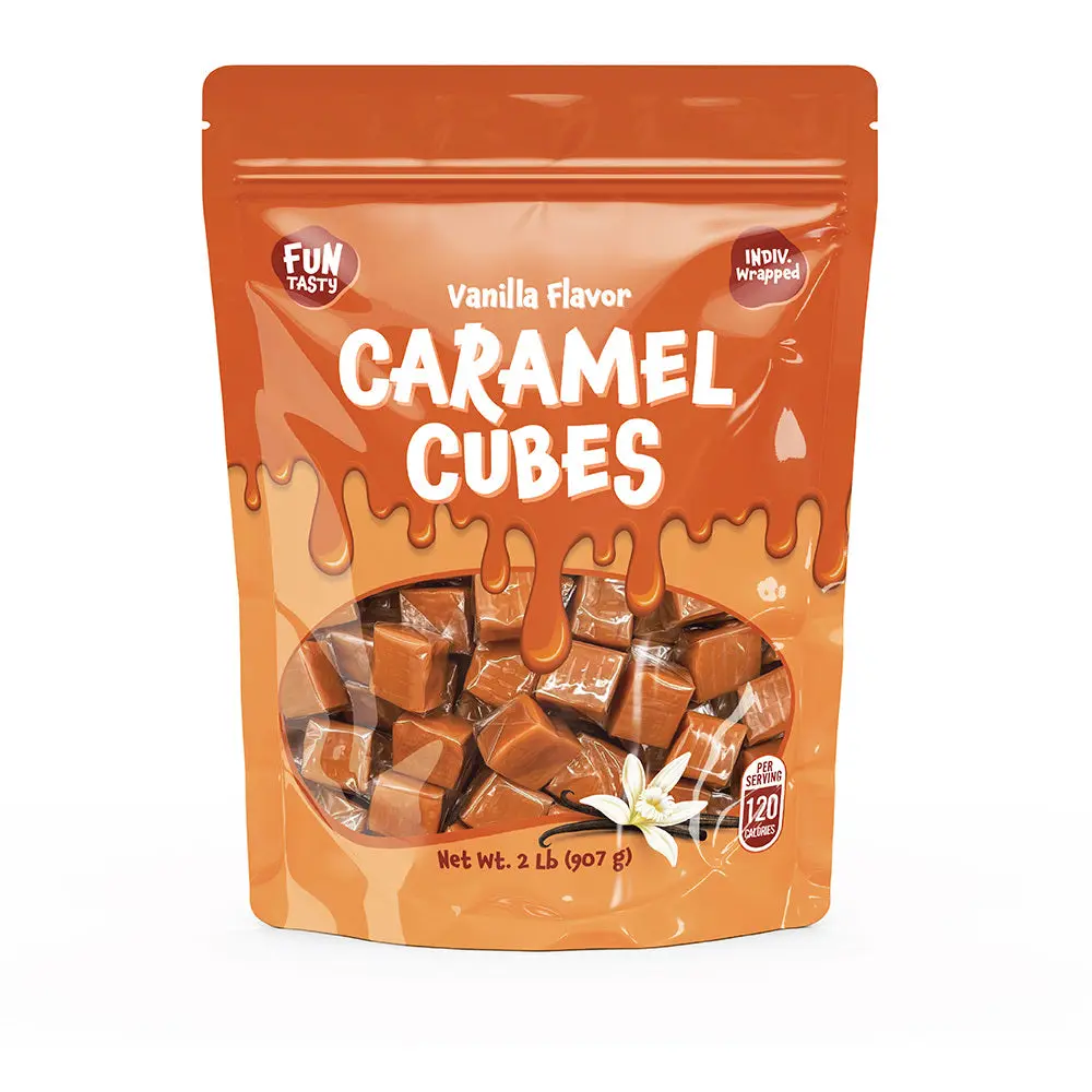 Caramel Candy - Vanilla Caramels Individually Wrapped - 2 Lb Pack