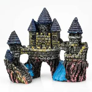 Fish Tank Decorations, Castle Cave Hideouts &  Aquarium Decorations,Fish Tank Accessories, Safe for Betta Fish